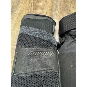 Gordini Camber Mens Medium Ski Snowboard Gloves Black Gray Leather 4G4171